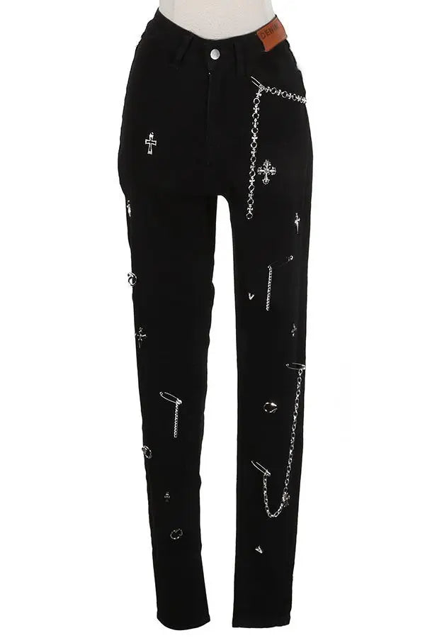 hang Said High Stretch Skinny Jeans - Black - Epicplacess
