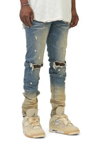 Bleached Stacked Skinny Jeans - Blue jeans Epicplacess   