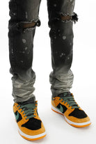 Bleached Stacked Skinny Jeans - Blue jeans Epicplacess   