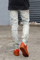 Paint Splatter Men's Distressed Denim Jeans jeans Epicplacess   