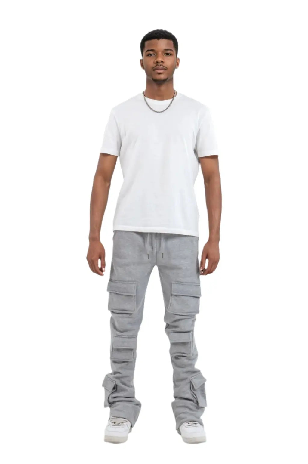 Draw Skinny Flared Sweatpant - Gey jogger Epicplacess Gray S 