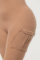Rib Strap Season Jumpsuit-mocha jumpsuit Epicplacess   