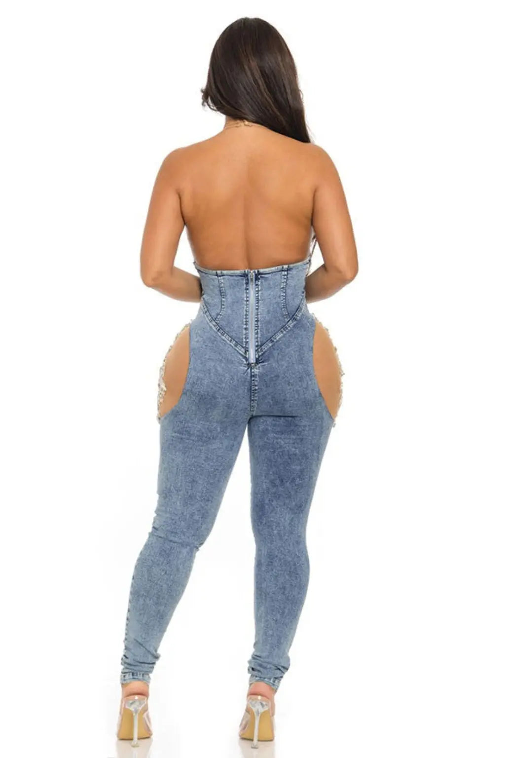 Reach For The Stars Deinm Jumpsuit - Blue - Epicplacess