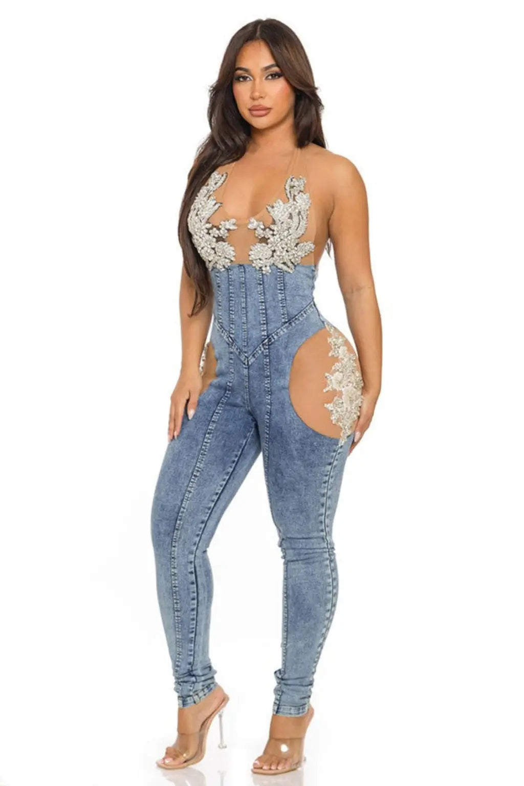 Reach For The Stars Deinm Jumpsuit - Blue - Epicplacess