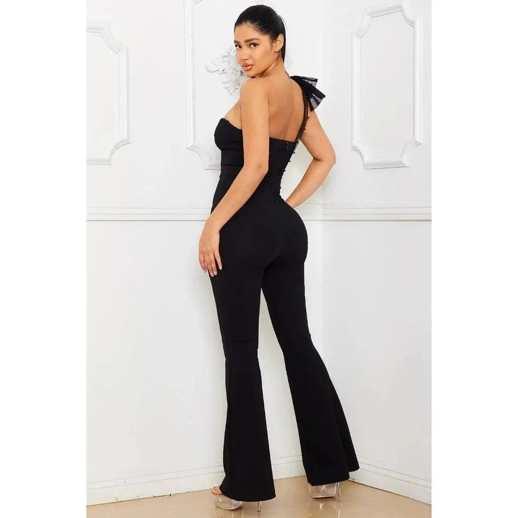 Big Hit Mesh One Shoulder Jumpsuits-Pink jumpsuits Epicplacess   