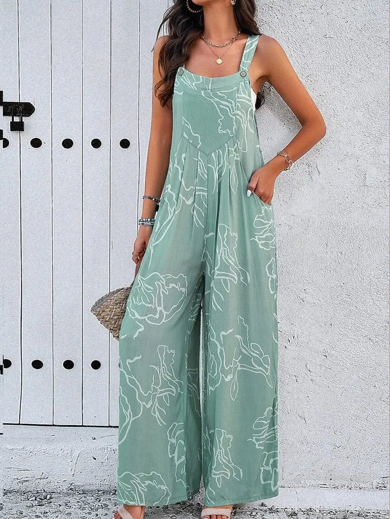 Baby Print Baggy Jumpsuits - Green jumpsuits Epicplacess   