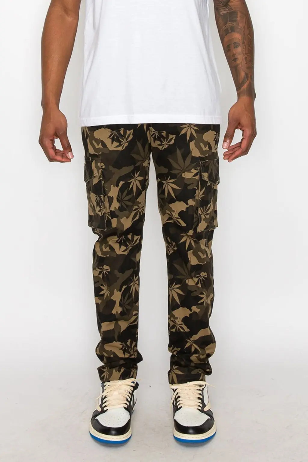 Stitch Relaxed Camo Leaf Cargo Jeans pants Epicplacess   