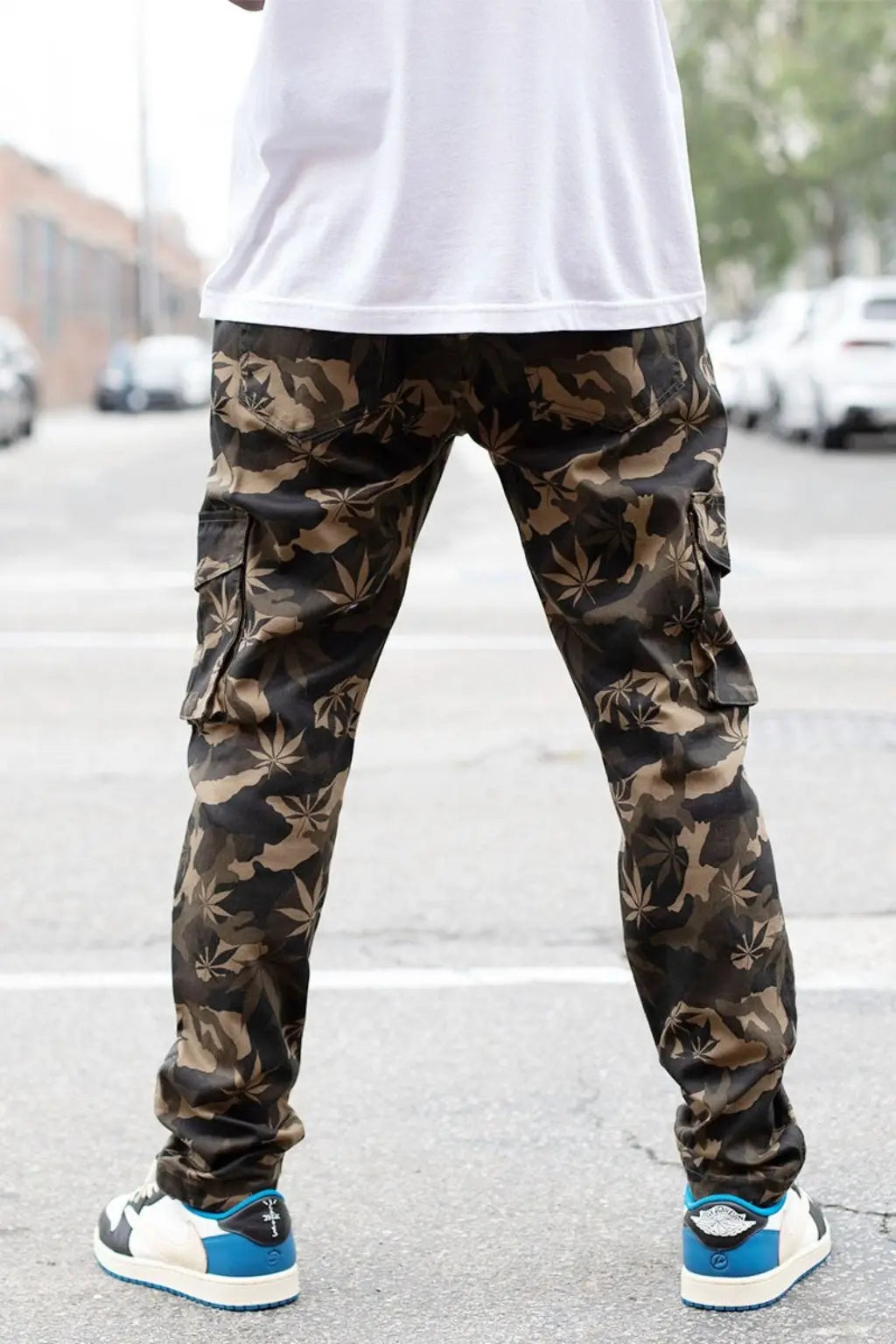 Stitch Relaxed Camo Leaf Cargo Jeans pants Epicplacess   