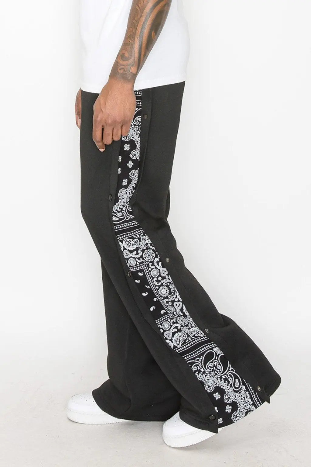 Flared Bandana Fleece sweatpants Pants pants Epicplacess XL Black 