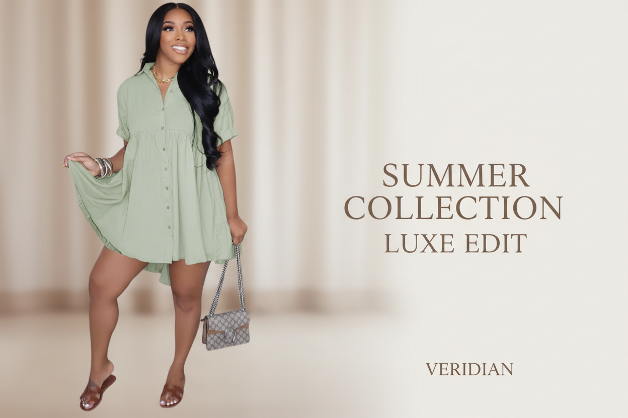 Sage Green Shirt Dress Banner