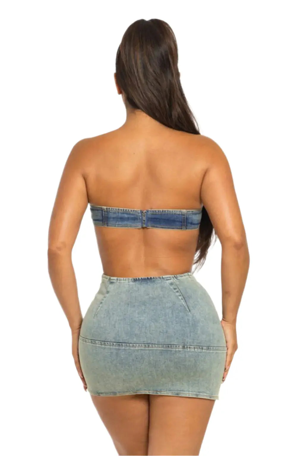 Darian Can’t be me skirt set denim - Epicplacess
