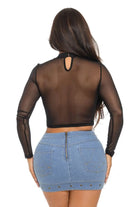 Melody Denim Micro Mini Skirt Set - Blue Wash skirt Epicplacess   