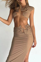 Sunrise Views Maxi Skirt Set-Brown skirt Epicplacess   