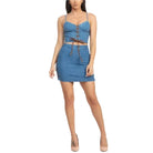 Corset & Split Denim Mini Skirts Set skirts Epicplacess   