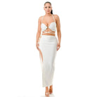 Catiana Feather Skirts Sets - White skirts Epicplacess   
