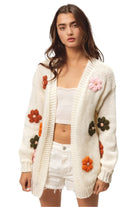 Chunky Flower Two Pocket Cardigan - Epicplacess