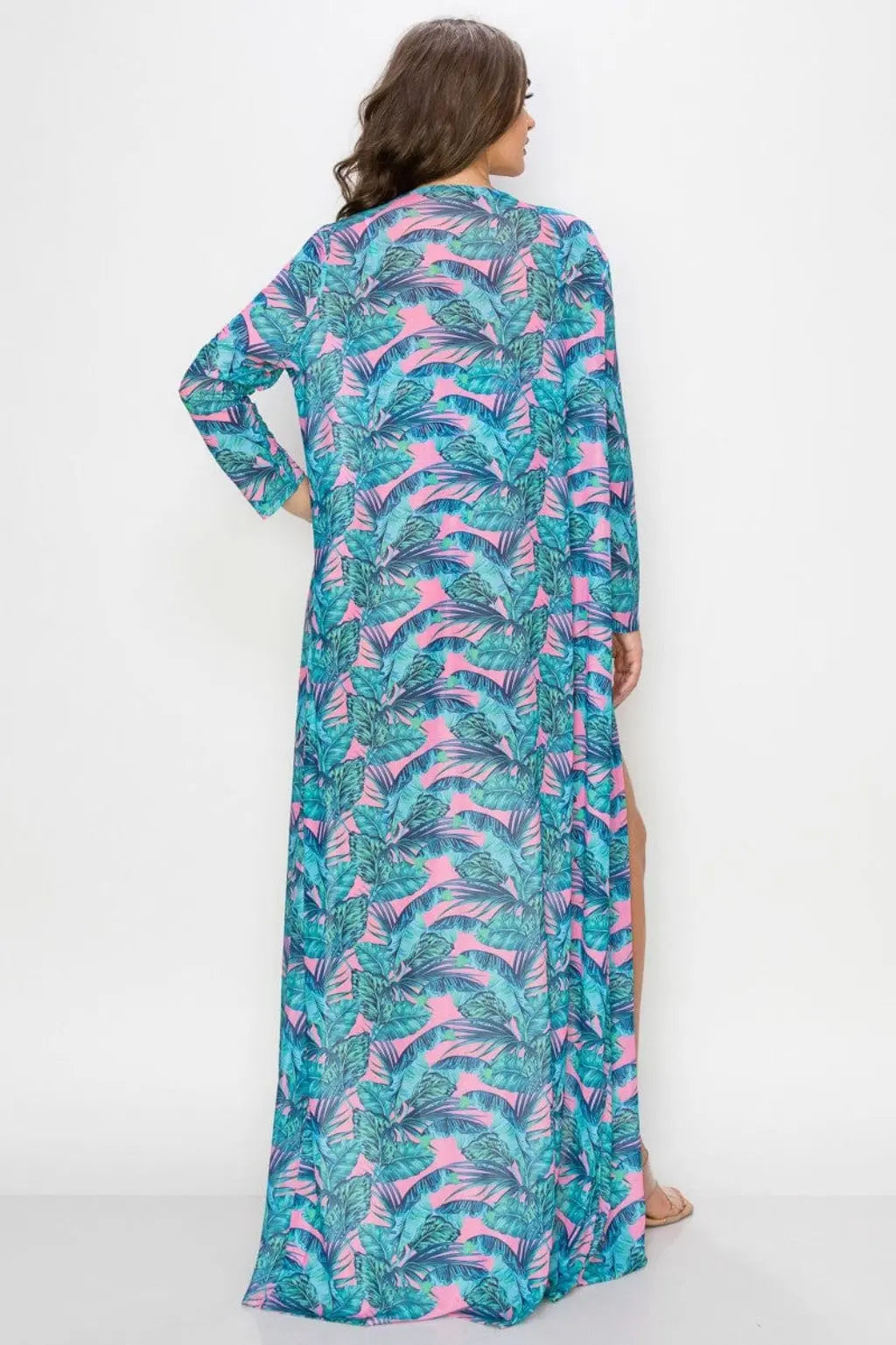 Tropical Print Bodysuit SET-Blue Swimsuit Epicplacess   