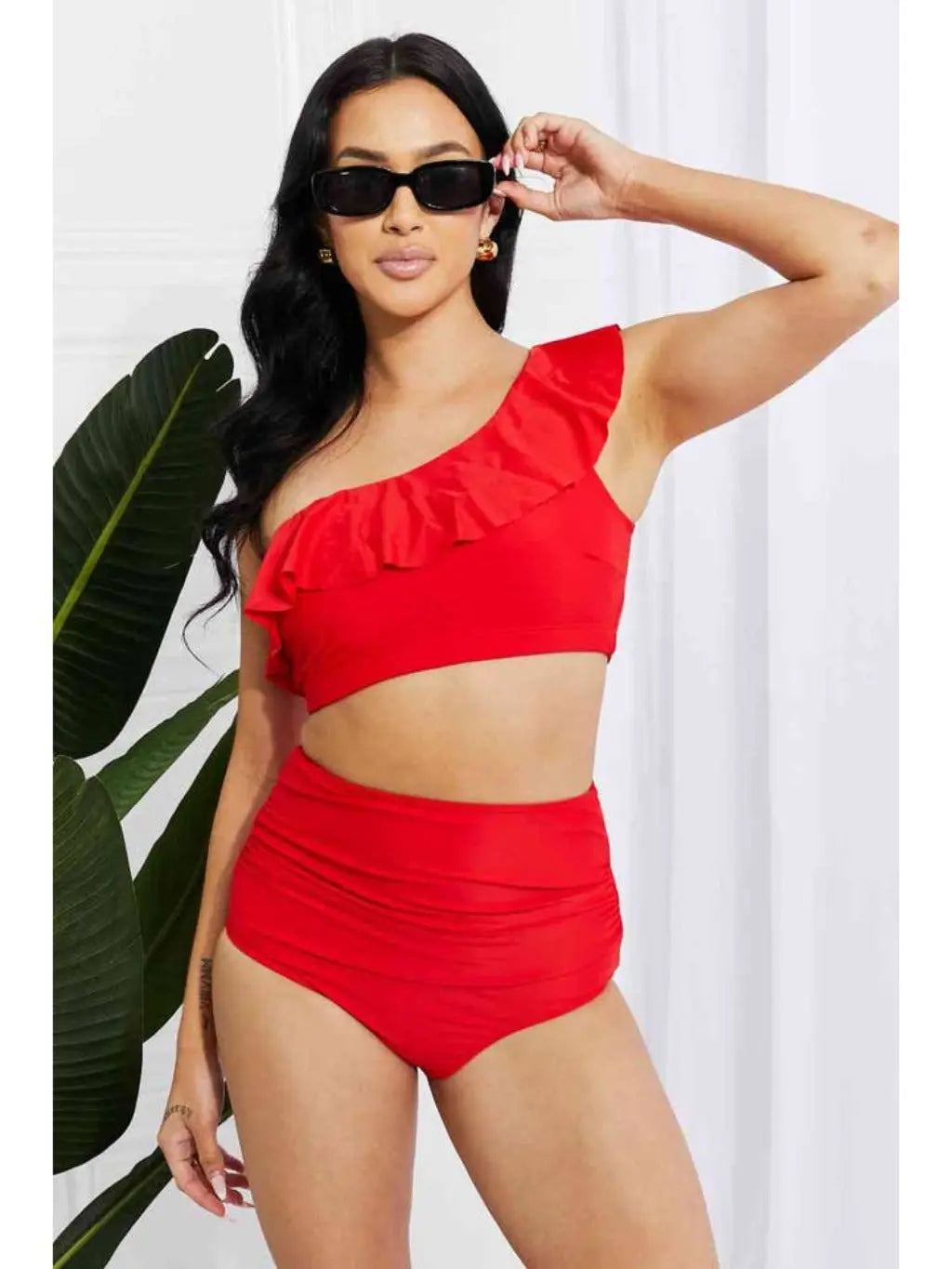 Seaside Romance One Piece Swim Set Swimwear Epicplacess Red Small 