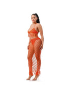 Elizabeth Crochet Cover Up Dress Swimwear Epicplacess M Orange 