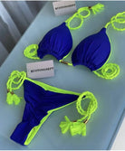 Rope Ties 2 Piece Bikini Swimsuit Swimwear Epicplacess S Blue 