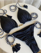 Rope Ties 2 Piece Bikini Swimsuit Swimwear Epicplacess S Black 