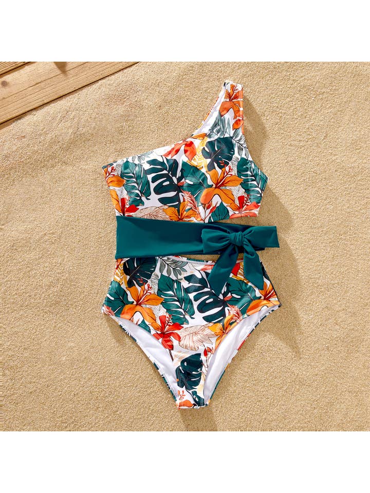Women 2 Pieces Casual Plants and Floral Swimsuit Swimwear Epicplacess   