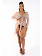 Tie Front Mesh Coverup Swimwear Epicplacess   