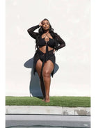 Tie Front Mesh Coverup Swimwear Epicplacess   