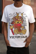 Samurai Bear Short Sleeve Tee - Black T Shirt Epicplacess S White 