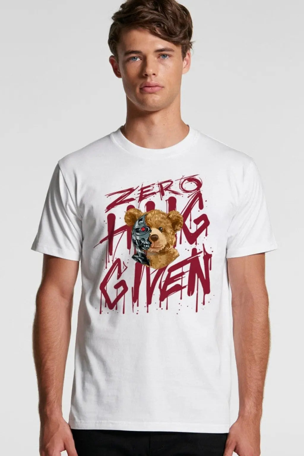 Zero Hug Given Half Bear T-Shirt T Shirt Epicplacess S White 