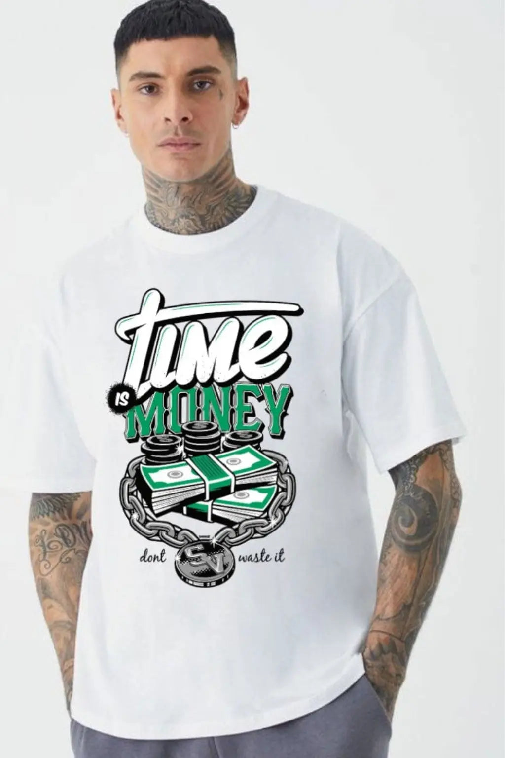 Time Is Money Graphic T-Shirt T Shirt Epicplacess S White 