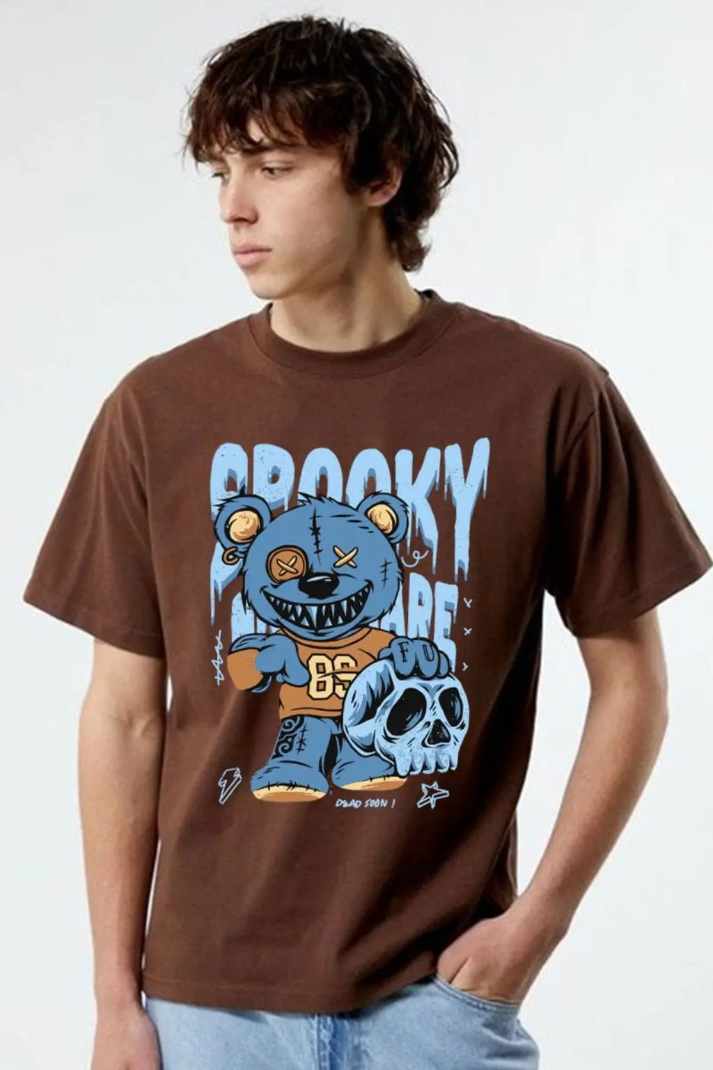Spocky Jam Bear Short Sleeve Tee T Shirts Epicplacess L Brown 