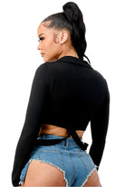 Ruched One Shoulder Asymmetric Crop - Epicplacess