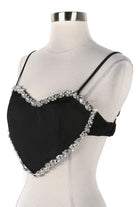 Stone Tailored Look Stretch Woven Crop Top - Epicplacess