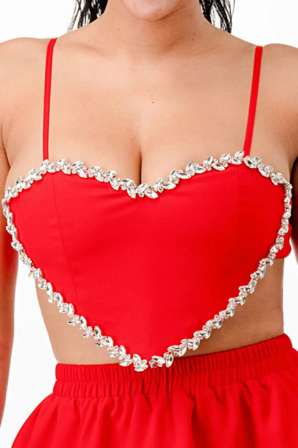 Stone Tailored Look Stretch Woven Crop Top - Epicplacess