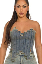 Bae Shape White Woven Corset Crop Top - Epicplacess