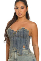 Bae Shape White Woven Corset Crop tops - Epicplacess