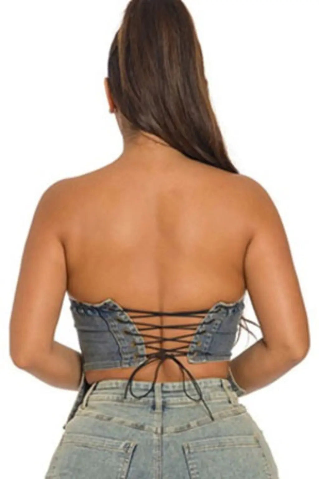 Bae Shape White Woven Corset Crop Top - Epicplacess