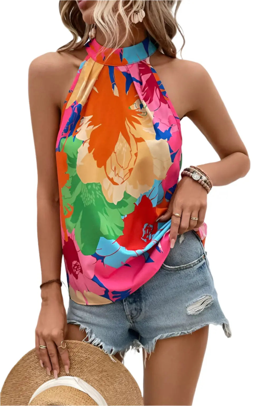 Sky Floral Is The Limit Blouse Top - Epicplacess