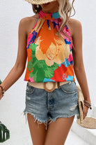 Sky Floral Is The Limit Blouse Top - Epicplacess
